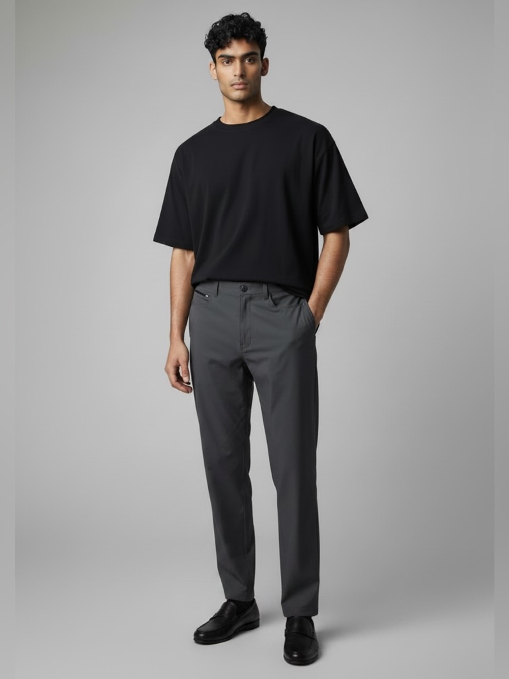 English Laundry Men's Gray Stretch Chino Pants 36x30 Slim Straight Performance